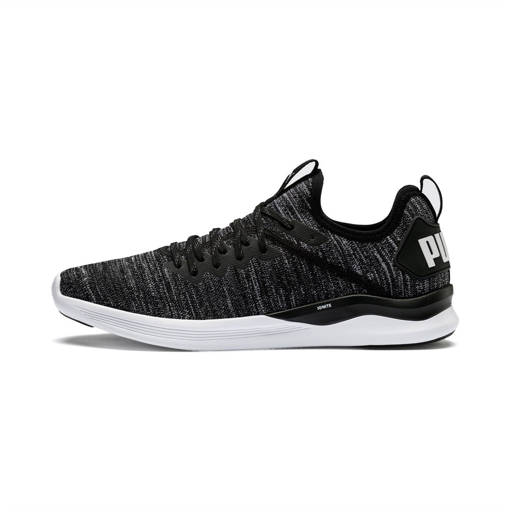Puma IGNITE Flash evoKNIT Férfi Edzőcipő - Fekete/Fehér ( Hungary - XLVEF6109 )